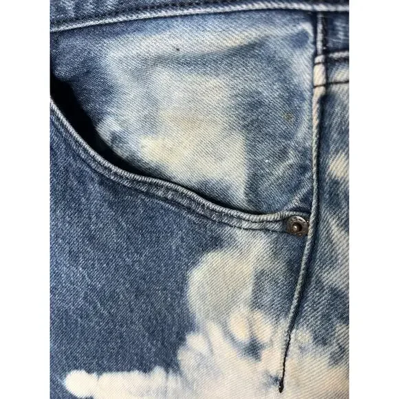 Levis 501 Button Fly Jeans White Oak Cone Denim Acid Wash Tag Size 32/30 - Picture 5 of 11